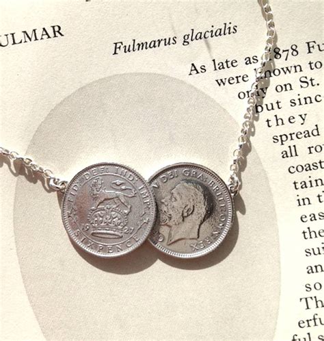 Double Sixpence Coin Necklace By Becca Jewellery