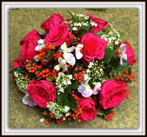 Valentine Flower Arrangement: Red Roses and White Flowers Bouquet