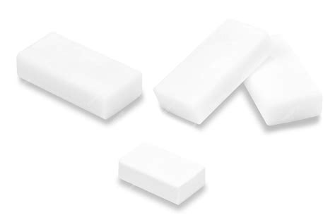 Premium Photo | Collection of white eraser isolated on white background ...