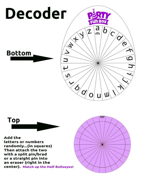 Cipher Wheels - Party Fun Box