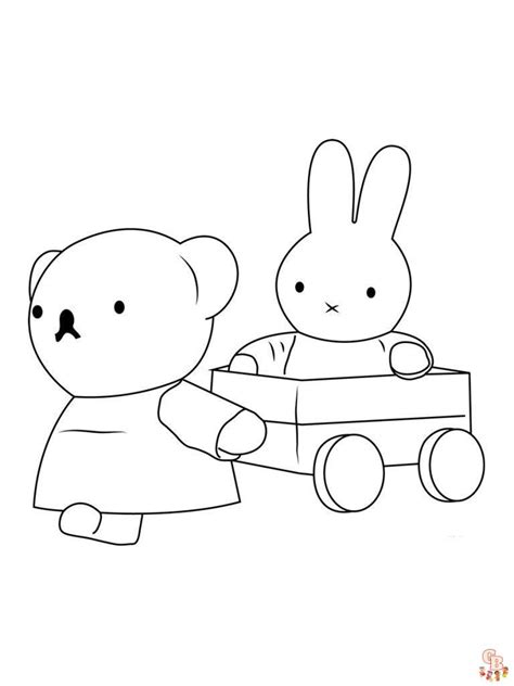 Miffy Coloring Pages Free Printable for kids