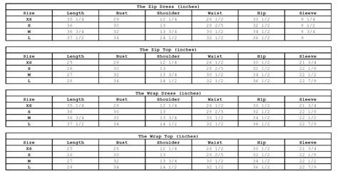 Size Chart – THE LABEL