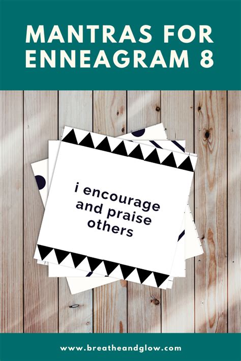 10 mantras and affirmations for Enneagram 8 growth. Use these cards for ...