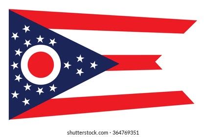 Ohio Usa State Flag Vector Illustration Stock Vector (Royalty Free ...