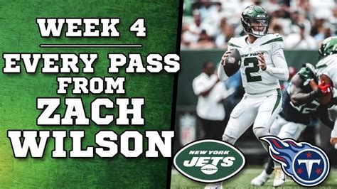 Zach Wilson Highlights - Week 4 - Every Pass | New york jets, Podcasts ...