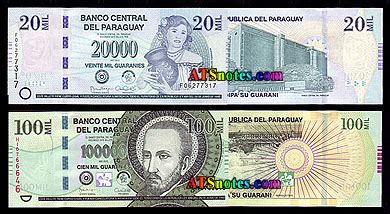 Paraguay banknotes - Paraguay paper money catalog and Paraguayan currency history