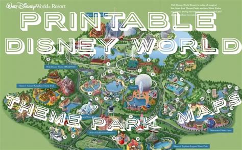 All Walt Disney World Resort Theme Park Maps | Theme park map, Disney world map, Disney world ...