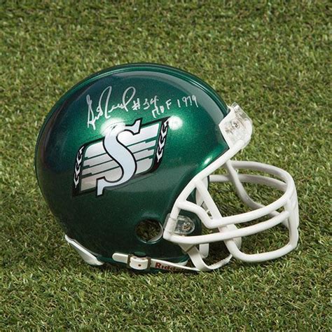 George St. Pierre Signed Mini Helmet - REED Saskatchewan Roughriders CFL