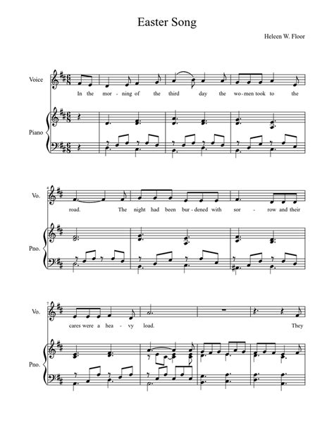 Easter Song Sheet music | Download free in PDF or MIDI | Musescore.com