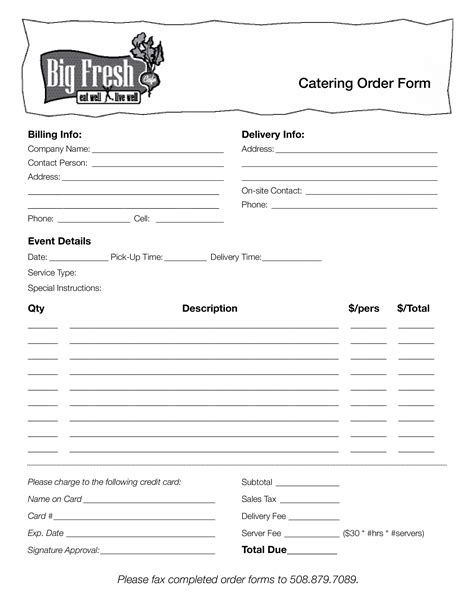 Catering Order Form Template This Fascinating Catering Services Order Form Template Is Showing ...