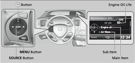 Oil Reset » Blog Archive » 2015 Honda Civic Oil Change Light Reset & Specs