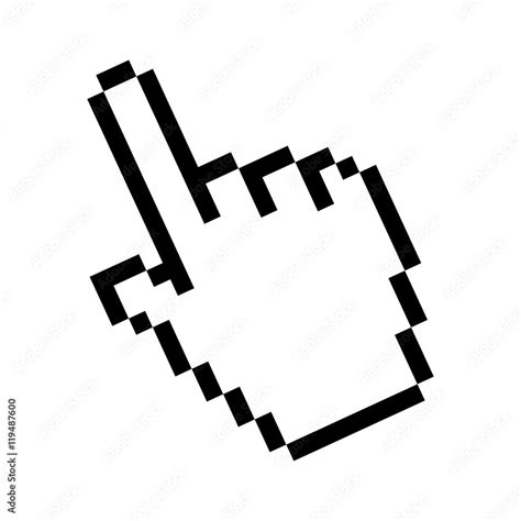 cursor pointer mouse click hand direction selection vector illustration ...