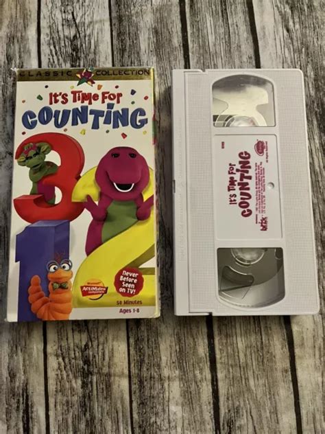 BARNEY IT’S TIME For Counting Classic Collection VHS Sing Along Songs Tested VTG $16.71 ...