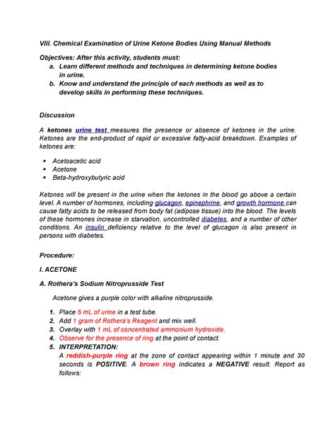 😝 Rothera test for ketone bodies. Rothera's test Principle, Procedure ...