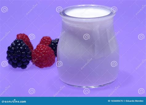 Tubs of Natural Yogurt, Derived from Cow`s Milk Stock Photo - Image of healthy, food: 165600670