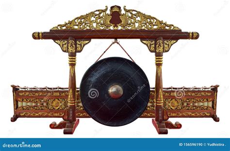 Indonesian Javanese Traditional Gamelan Music Instruments in White ...