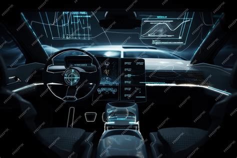 Premium AI Image | ai generated driverless car interior with futuristic dashboard for autonomous ...