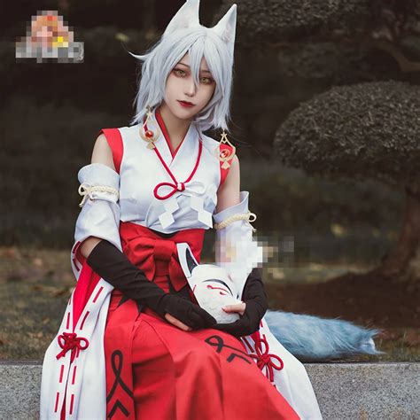 Anime Fox Fairy Cosplay Game Genshin Impact Kitsune Saiguu Costumes Halloween Tops Pants Ears ...