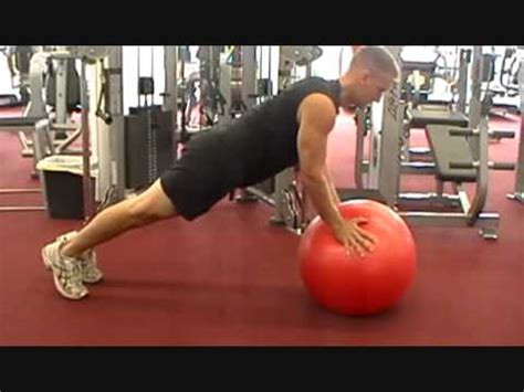 Stability Ball Push Up - YouTube