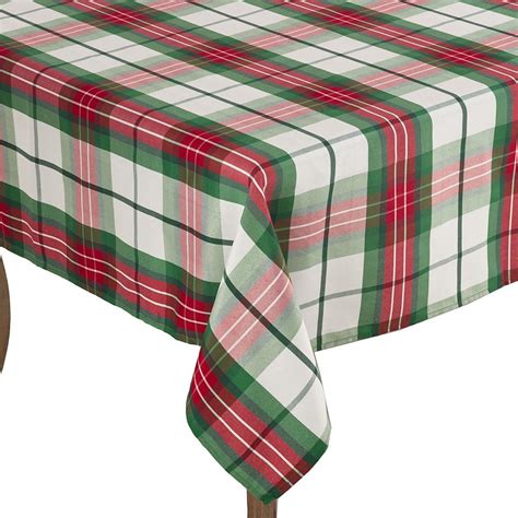 Amazon.com: Multi Christmas Holiday Plaid Design Holiday Tablecloth, 70 ...