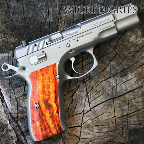 CZ-75 CUSTOM PISTOL GRIPS BURL