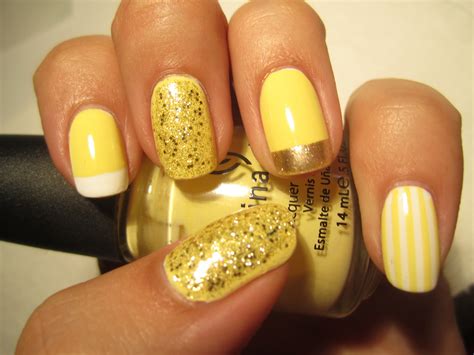 Yellow Nail Designs For Sunny Days - fashionsy.com
