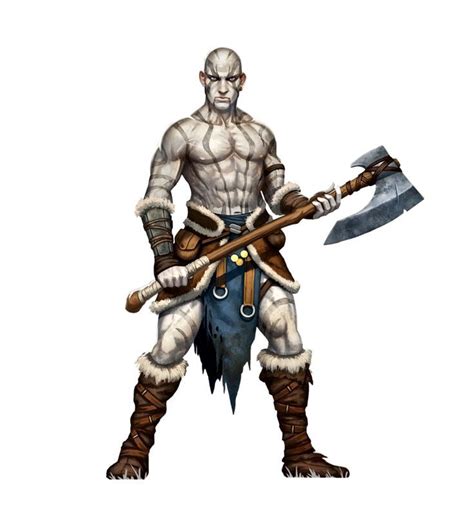 Male Goliath Barbarian - Pathfinder 2E PFRPG PFSRD DND D&D 3.5 4E 5E ...