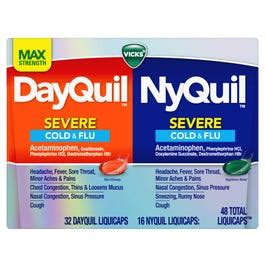 Vicks DayQuil & NyQuil Severe Cold & Flu Caplets Combo Pack, 48 Caplets | Rite Aid