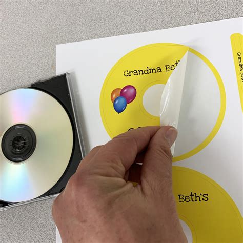 CD / DVD Labels - 5824 Template - 2 per Page with Large Centers - Blank Labels