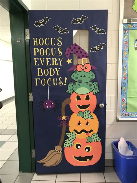 October classroom door, Hocus Pocus, Halloween | Halloween classroom door decor, Halloween ...