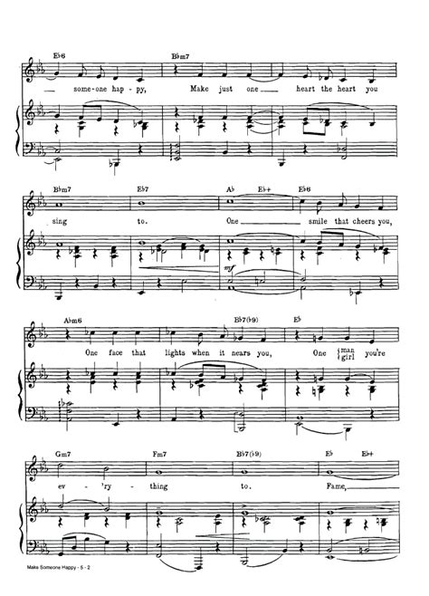 MAKE SOMEONE HAPPY Piano Sheet music | Easy Sheet Music