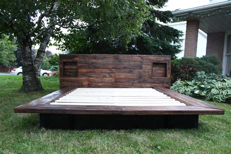 Japanese style platform bed, made from pallet wood! | Platform bed ...