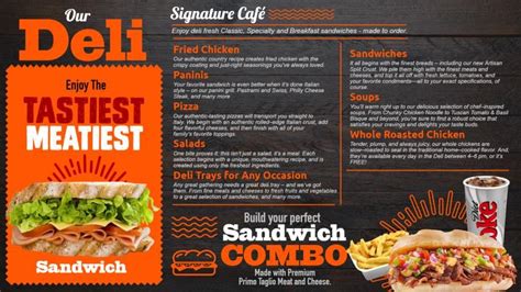 Deli menu board for #digitalsignage for #restaurants and restaurant marketing. | Digital menu ...