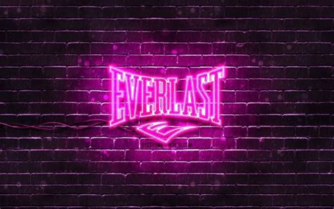 Download wallpapers Everlast purple logo, 4k, purple brickwall, Everlast logo, brands, Everlast ...