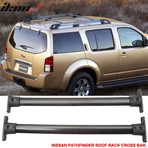 Fit For 05-12 Nissan Pathfinder Cross Bar Roof Rack Black Cap Set ...