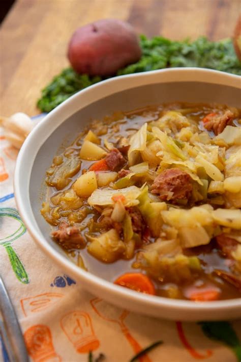 Ham and Cabbage Soup - Two Lucky Spoons