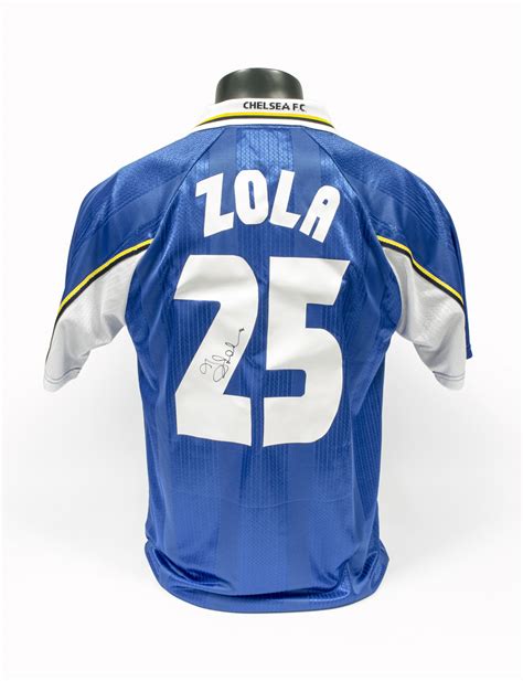 Zola Signed Chelsea Shirt