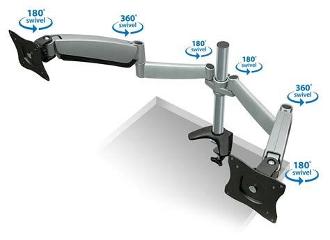 Full Motion Dual Monitor Desk Mount | MI-7C24 – Mount-It!