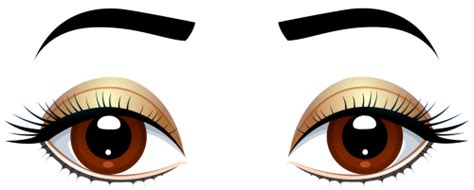 Brown Eyes with Eyebrows PNG Clip Art | Cartoon eyes, Clip art, Eyes ...