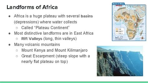 Physical Geography of Africa Landforms of Africa Africa