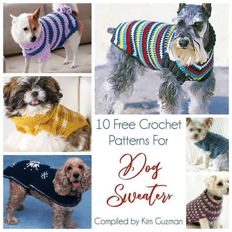 Roundup: 10 Free Crochet Dog Sweater Patterns - CrochetKim™