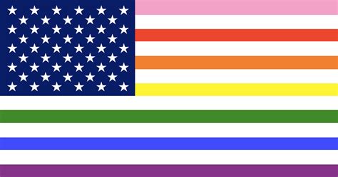 USA flag Pride. Flag of America, Rainbow stripes. Gay Pride Flag ...