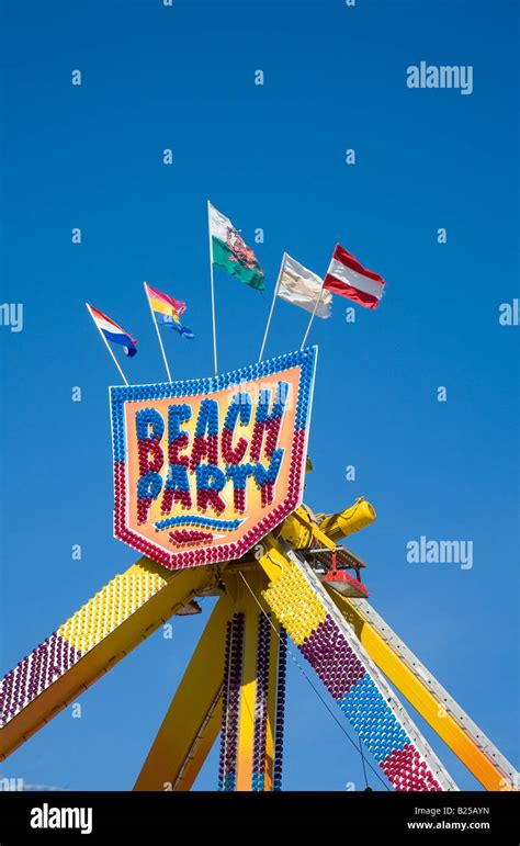 Beach Party ride at Coney Beach Pleasure Park funfair in Porthcawl ...