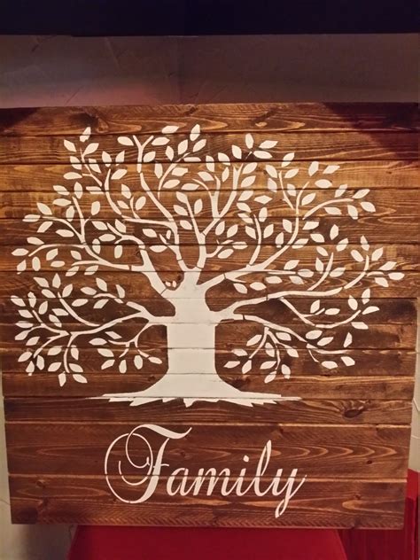 Family Tree Reusable STENCILS TREE 5 Sizes