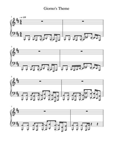 Giornos-Theme Sheet music for Piano (Solo) | Musescore.com