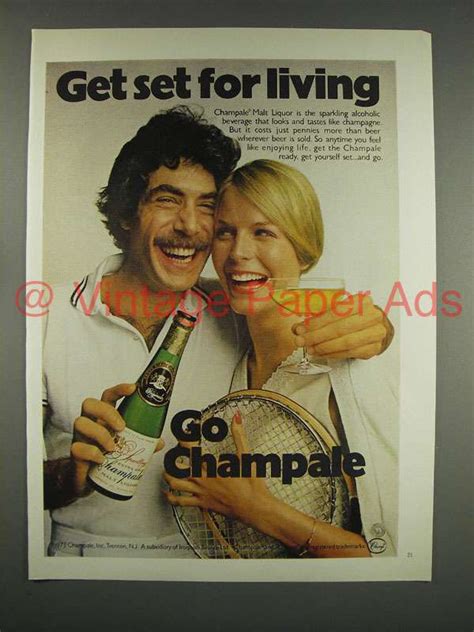 1975 Champale Malt Liquor Ad - Get Set for Living