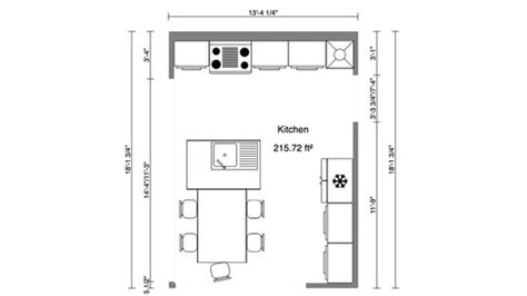 Kitchen Floor Plan With Dimensions