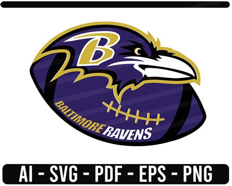 Baltimore Ravens Ball Logo SVG NFL sports Football cut file | Etsy