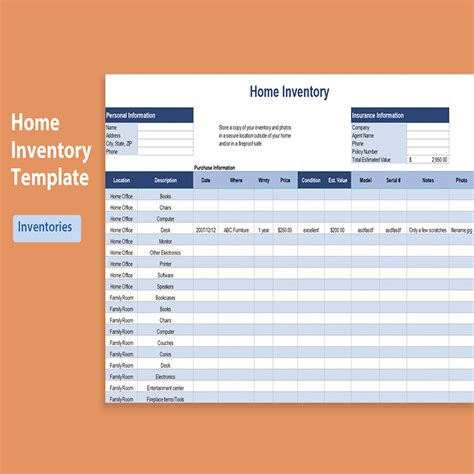 Office Supplies List Template