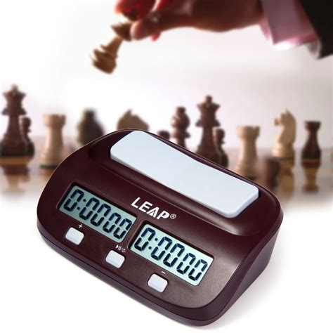 LEAP PQ9907S Chess Clock Digital Count Up Down Electronic Game Timer Professional Chess Player ...